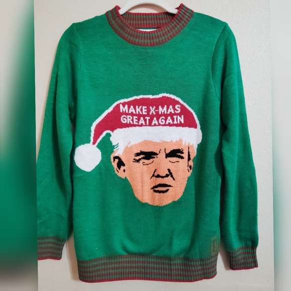 Ugly Christmas Sweater Other - Tipsy Elves Make Xmas Great Again Ugly Christmas Sweater Unisex Size Small
